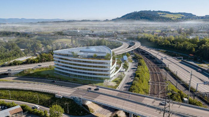 architekturvisualisierung, Genau im Zentrum des Verkehrsknotenpunkts Wankdorf entsteht der zukunftsweisende Neubau BERN 131. Ein weitherum sichtbares Gebäude mit grosser Strahlkraft.