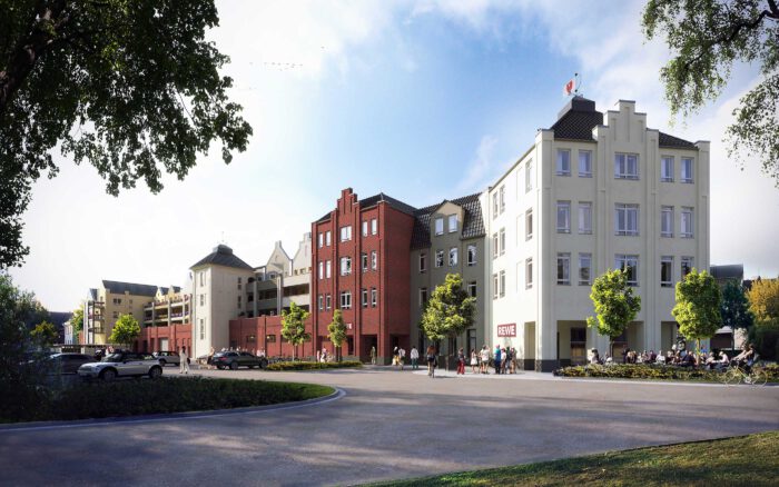 architekturvisualisierung stadtgarten quartier